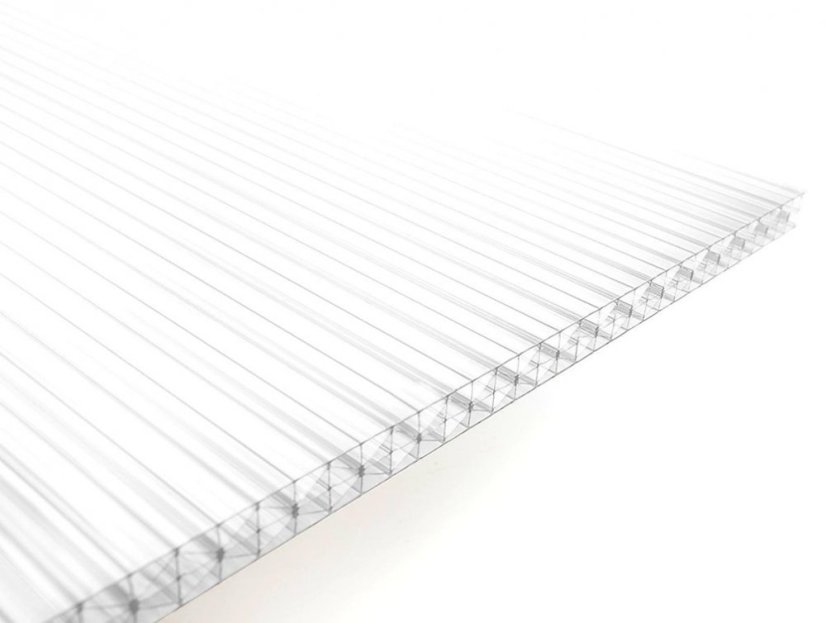 Komůrkový polykarbonát 16 mm - 6 stěn - 2,5 kg/m² - čirý