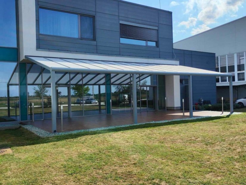 Masivní hliníková polykarbonátová pergola MB Line - antracit, PC 16 mm, čirý