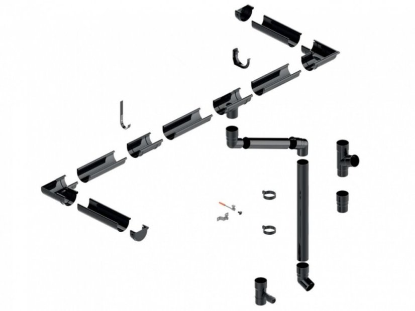 Plastová objímka svodu PVC 63 mm