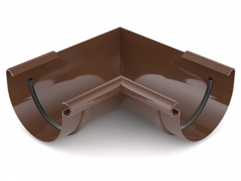Plastový roh žlabu PVC 75 mm