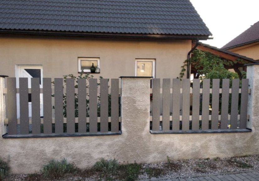 WPC plotové prkno 3D oboustranný dřevodekor - light grey